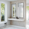 Dobbel vask Corian� Shift Carrara Crema
