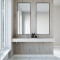 Dobbel vask Corian� Shift Carrara Crema