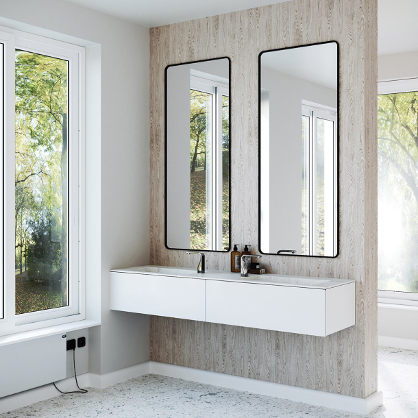 Dobbel vask Corian� Shift Carrara Lino