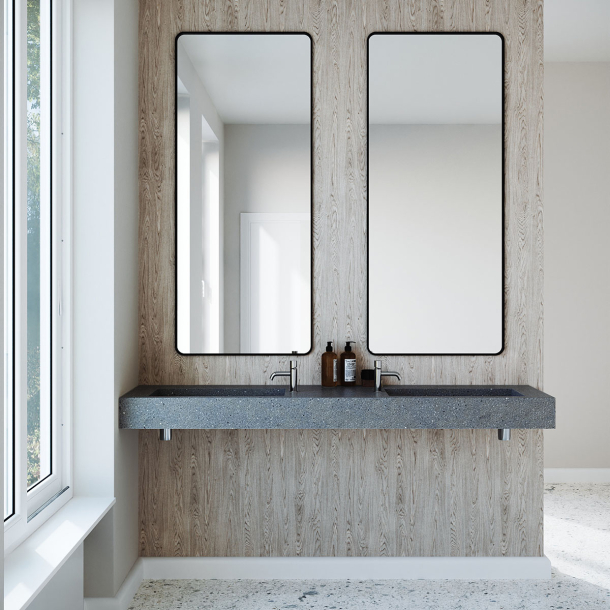 Dobbel vask Corian� Shift Lava Rock