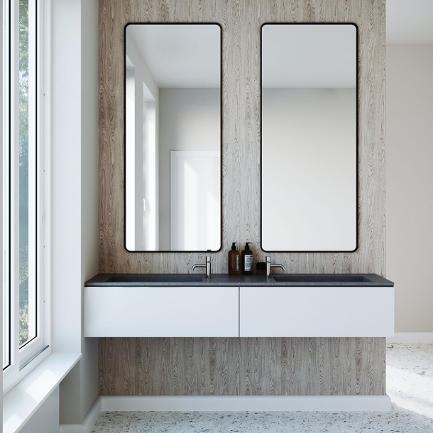 Dobbel vask Corian� Shift Lava Rock