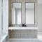 Dobbel vask Corian� Shift Limestone Prima