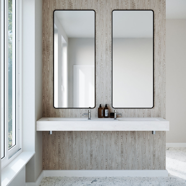 Dobbel vask Corian� Shift Limestone Prima