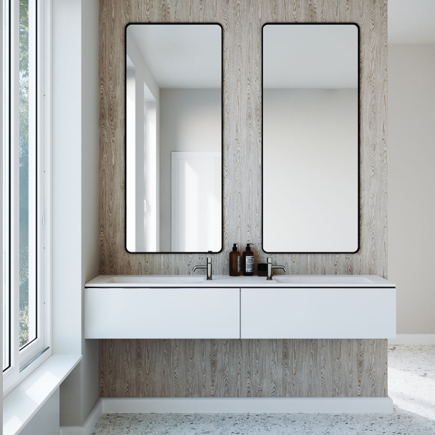 Dobbel vask Corian� Shift Limestone Prima