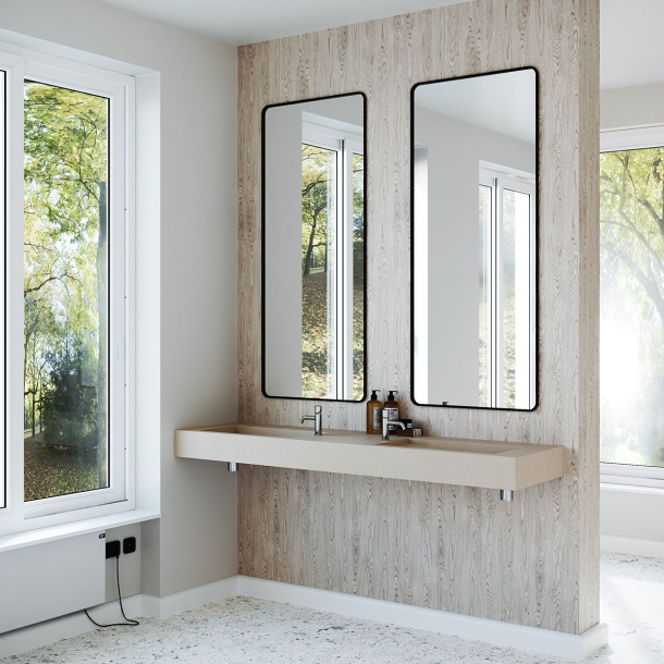 Dobbel vask Corian� Shift Neutral Concrete