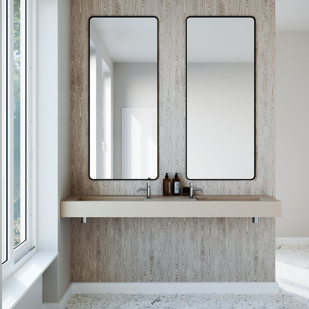 Dobbel vask Corian� Shift Neutral Concrete