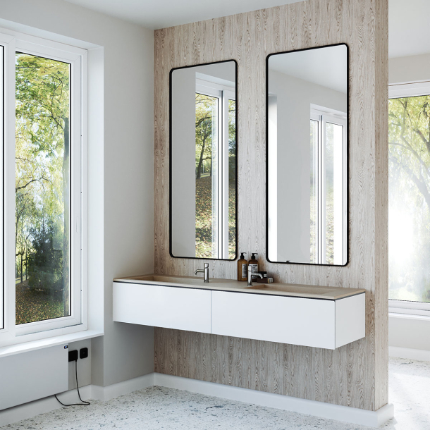 Dobbel vask Corian� Shift Neutral Concrete