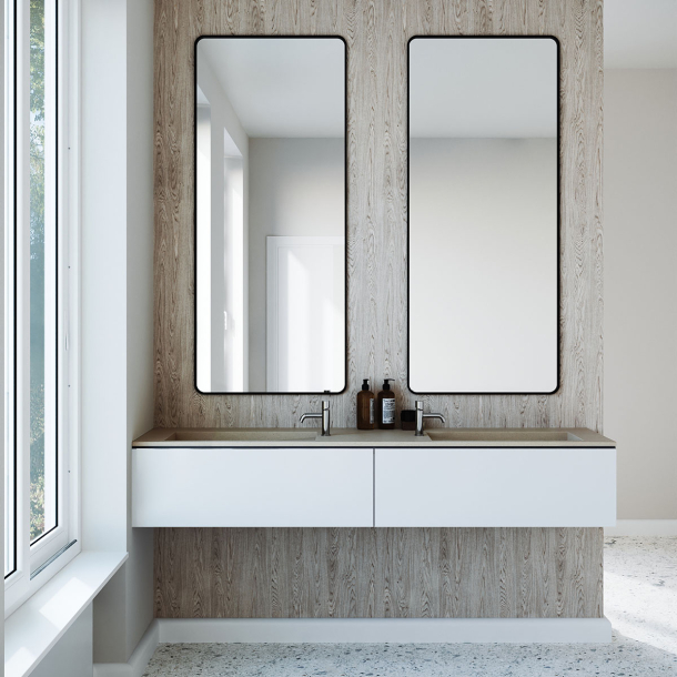 Dobbel vask Corian� Shift Neutral Concrete