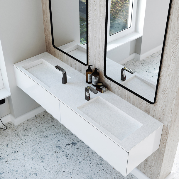 Dobbel vask Corian� Shift Sparkling Granita