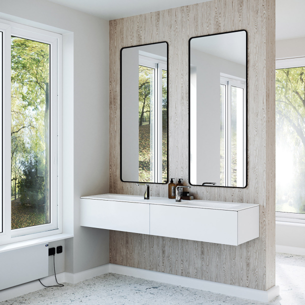 Dobbel vask Corian� Shift Sparkling Granita