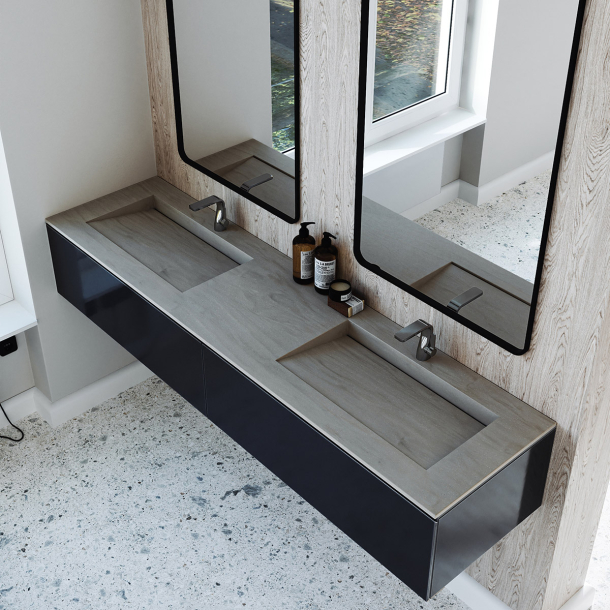 Dobbel vask Corian� Simfoni Artista Dust