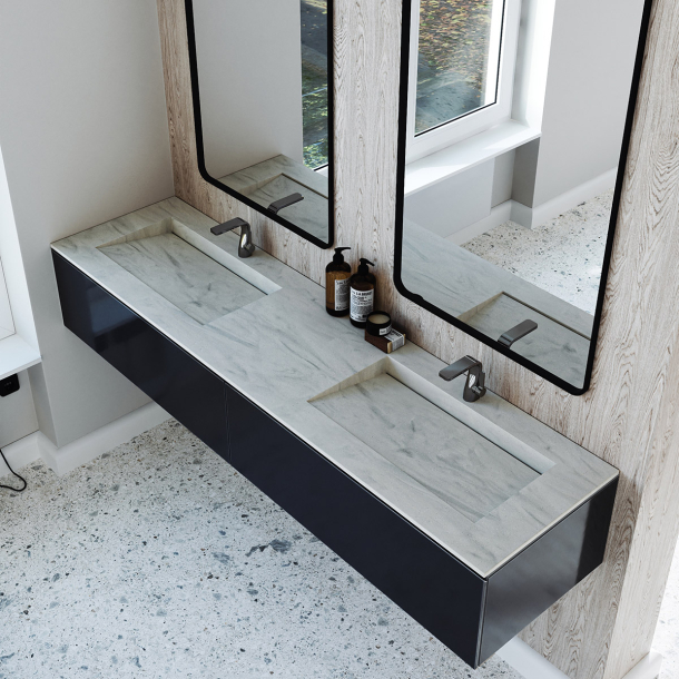 Dobbel vask Corian� Simfoni Artista Gray