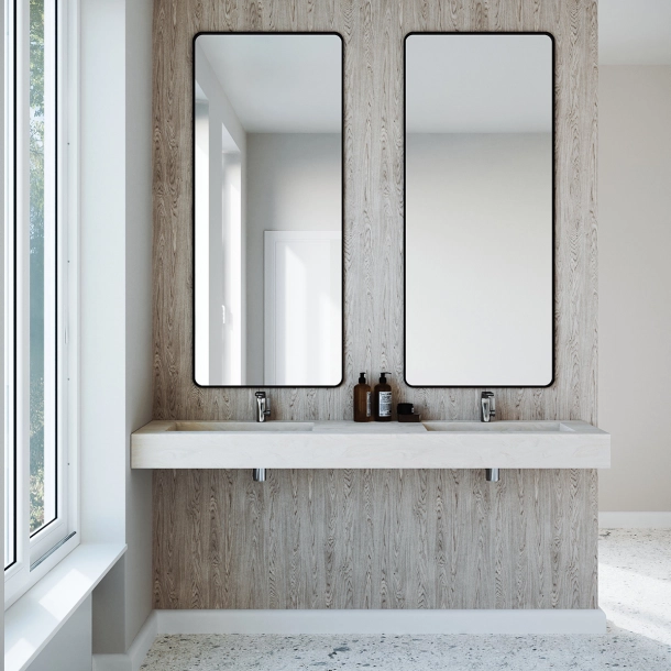 Dobbel Vask Corian� Aurora Carrara Crema