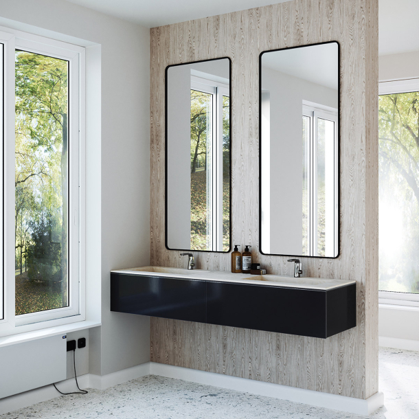 Dobbel vask Corian� Simfoni Carrara Crema