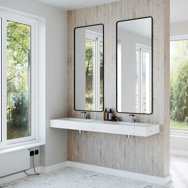 Dobbel Vask Corian� Aurora Carrara Lino