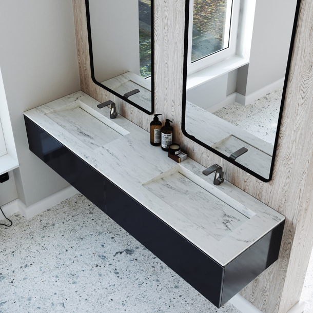 Dobbel vask Corian� Simfoni Carrara Lino