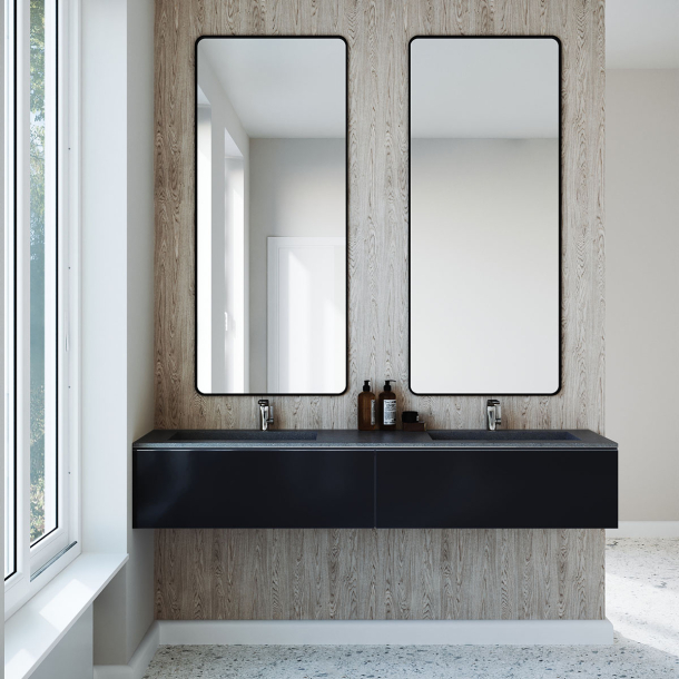 Dobbel vask Corian� Simfoni Lava Rock
