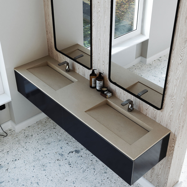 Dobbel vask Corian� Simfoni Neutral Concrete