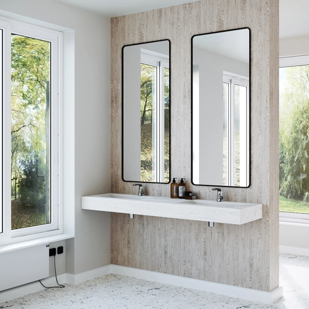 Dobbel Vask Corian� Aurora Rain Cloud