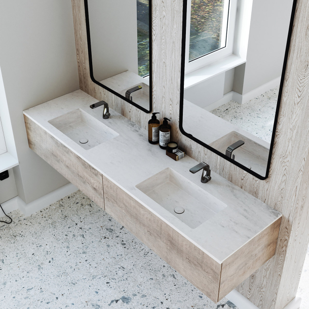 Dobbel Vask Corian� Simple Limestone Prima
