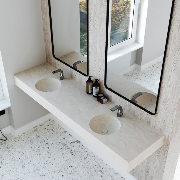Dobbel Vask Corian� Sun Carrara Crema