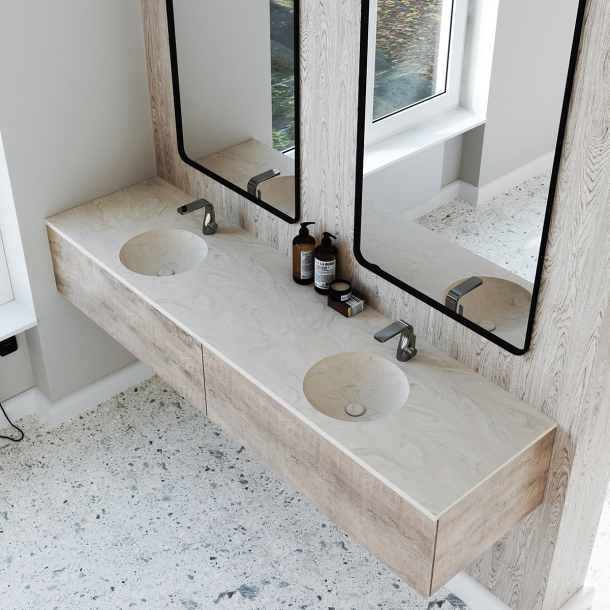 Dobbel Vask Corian� Sun Carrara Crema