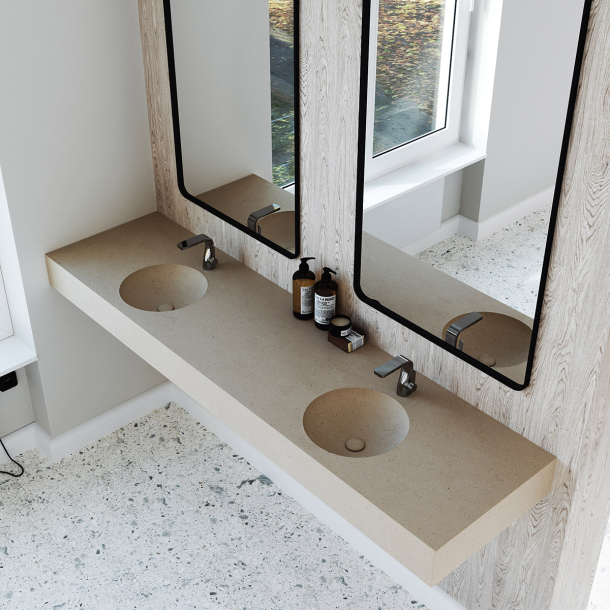 Dobbel Vask Corian� Sun Neutral Concrete