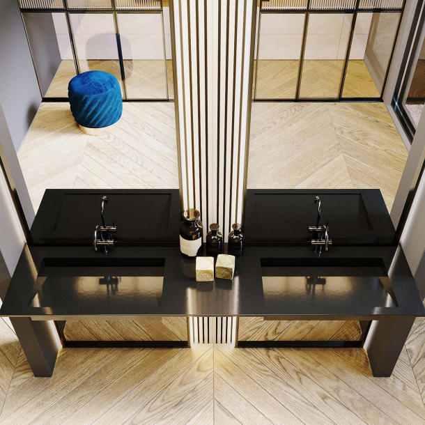 Dobbel vask Corian� Simfoni Deep Nocturne