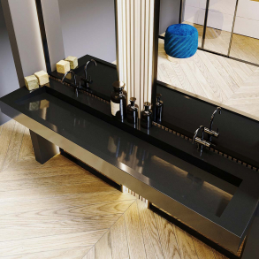Dobbel vask Corian� Piano Deep Nocturne
