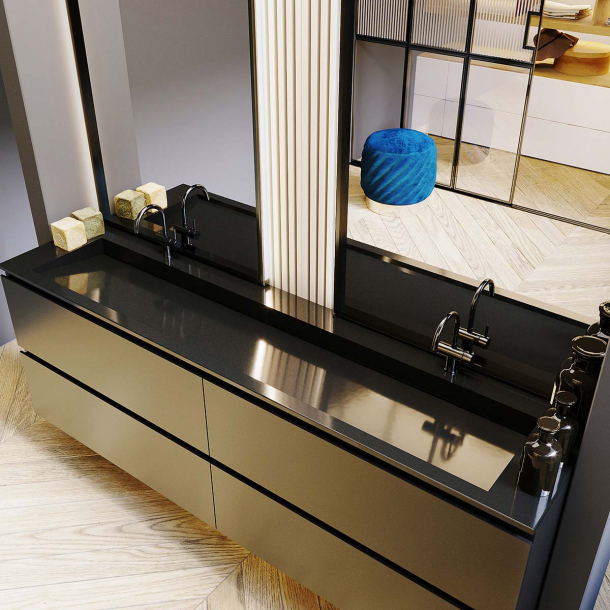 Dobbel vask Corian� Piano Deep Nocturne