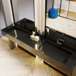 Dobbel vask Corian� Shift Deep Nocturne