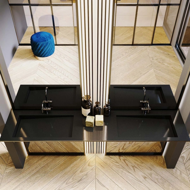 Dobbel vask Corian� Shift Deep Nocturne