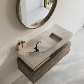 Vask Corian� Shift Neutral Concrete